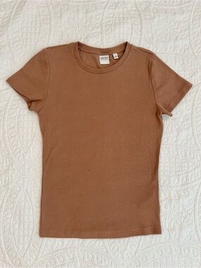 Aritzia | Homestretch™ Rib Crew T-Shirt, Citrus Moss, S